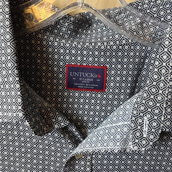 Set of 3 Men’s Patterned UNTUCKit Casual Button Down Short Sleeve Tops XL - Picture 12 of 14